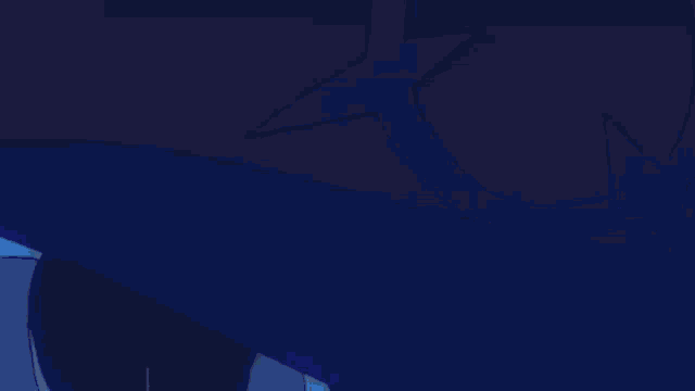 a cartoon character with a blue cape and a blue background