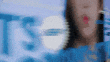 a blurry picture of a woman 's face with the word ts in the background .