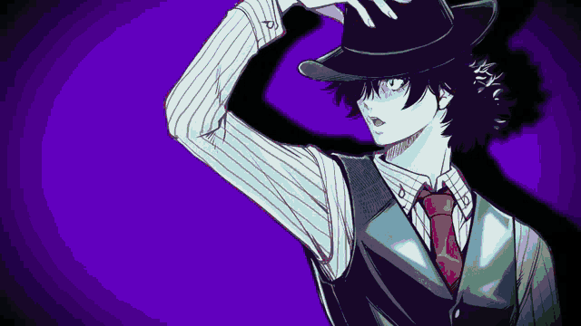 a drawing of a man wearing a hat and a vest
