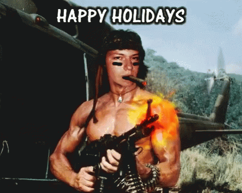 Happyholidays Rambo GIF - Happyholidays Holidays Rambo GIFs