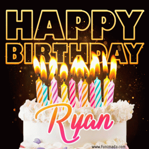 Happy Birthday Ryan Candles GIF - Happy Birthday Ryan Candles Cake GIFs
