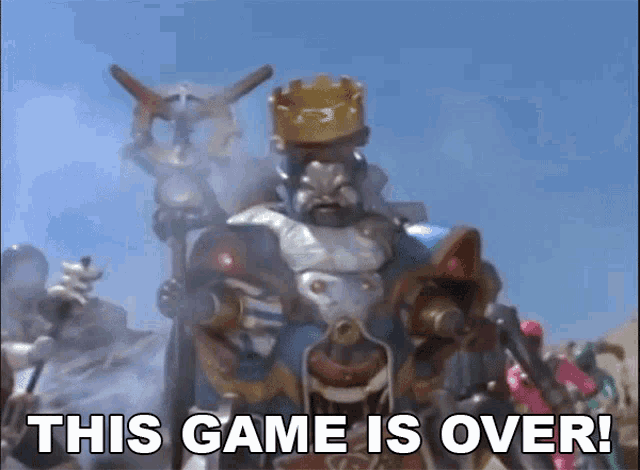 The Game Is Over King Mondo GIF - The Game Is Over King Mondo Power Rangers Zeo GIFs