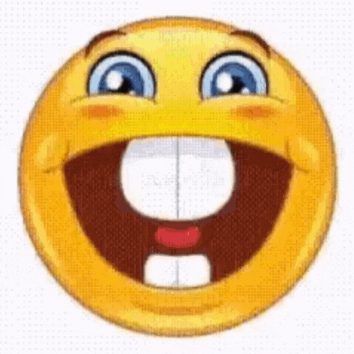 a smiley face with a big smile on it and a big mouth .