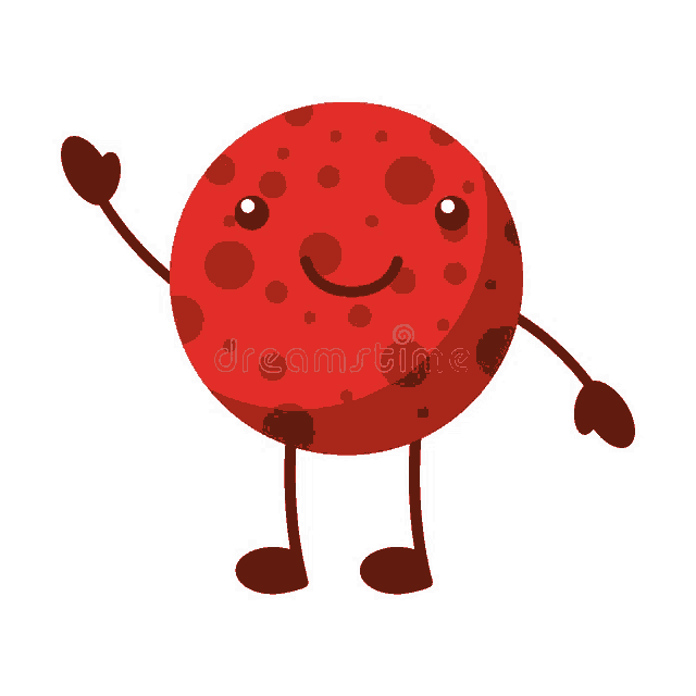 a cartoon character with arms and legs is smiling and waving