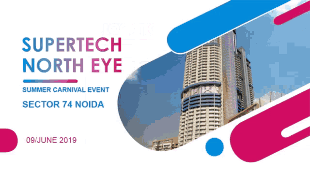 an advertisement for supertech north eye summer carnival event