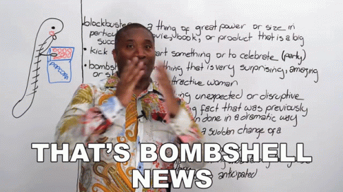Thats Bombshell News James Esl English Lessons GIF - Thats Bombshell News James Esl English Lessons Bombshell GIFs