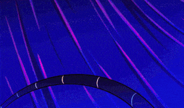 a cartoon character is holding a sword in front of a neon sign that says `` suck you '' .