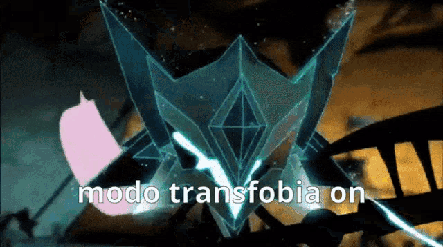 a video of a monster with the words modo transfobia on at the bottom