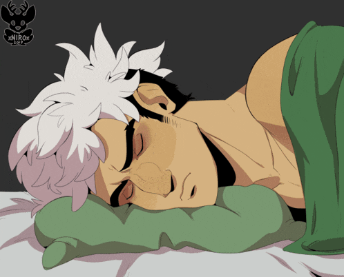 a drawing of a man sleeping with an xnirox logo