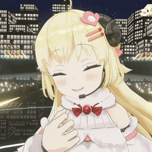 a cartoon girl with horns and a heart on her head