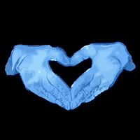 a pair of hands making a heart shape with a star in the middle