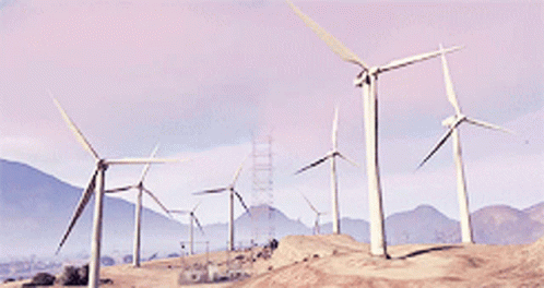 Grand Theft Auto V Wind Turbine GIF - Grand Theft Auto V Wind Turbine Windmills GIFs