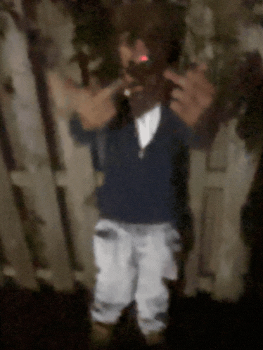 a blurry picture of a person taking a picture of themselves