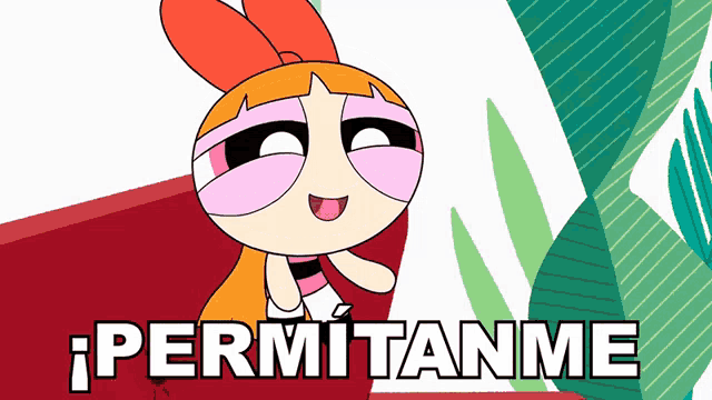 a picture of a cartoon character with the words permitanme written below it