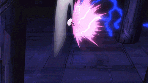 a computer generated image of a purple and blue lightning storm