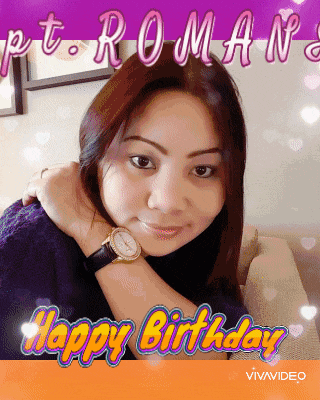 a woman is wearing a watch and the words happy birthday are on the bottom