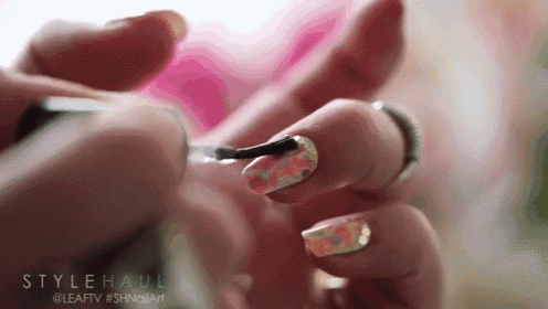 Spring Nail Idea GIF