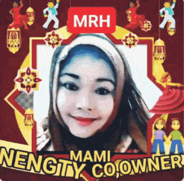 a picture of a woman in a frame that says mrh