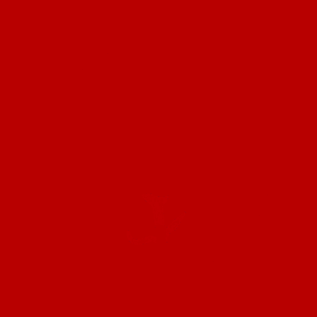 a white circle with a red flower in the middle