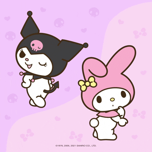 a picture of kuromi and my melody from sanrio co. ltd