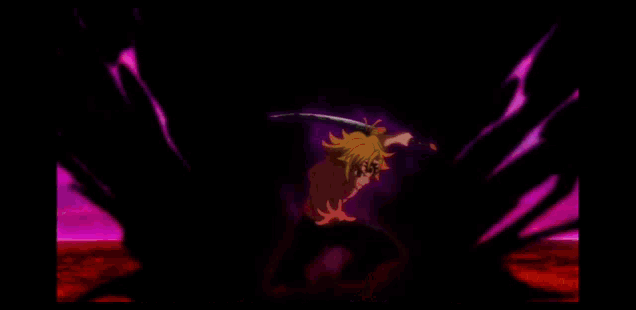 a cartoon character is standing in front of a purple background and surrounded by flames .