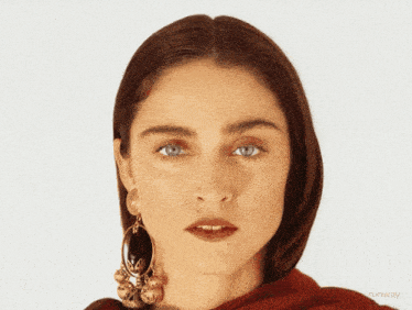 a close up of a woman 's face with runway written in the bottom right corner