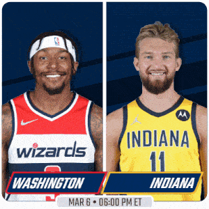 washington wizards and indiana pacers are playing on march 6th
