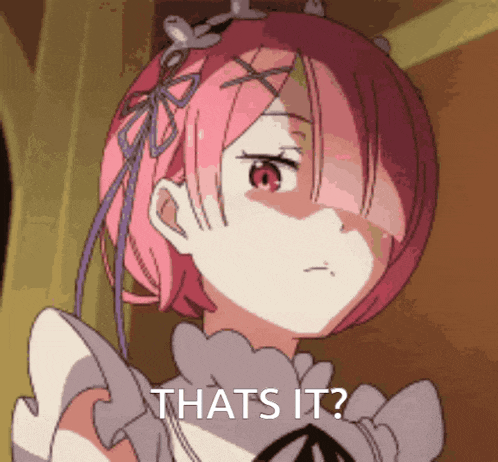 a girl with pink hair has the words that 's it on her face