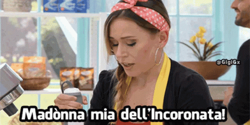 Daniela Ribezzo Bake Off Italia GIF - Daniela Ribezzo Bake Off Italia Madonna Mia GIFs