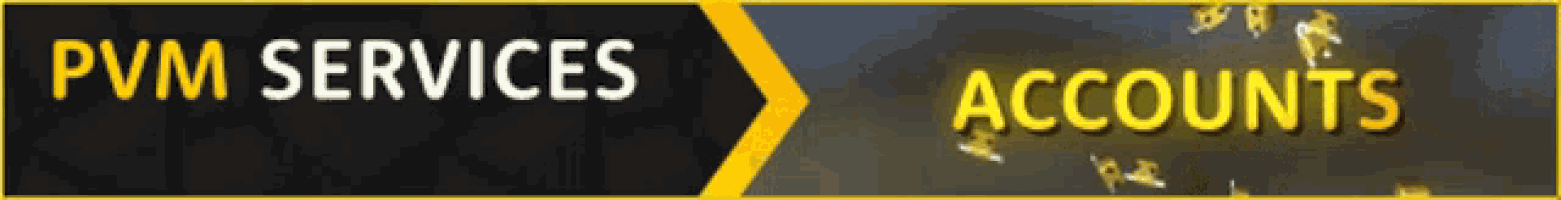 a banner that says pvm services with a yellow arrow