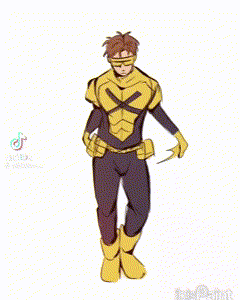 a cartoon of a superhero standing next to a lollipop