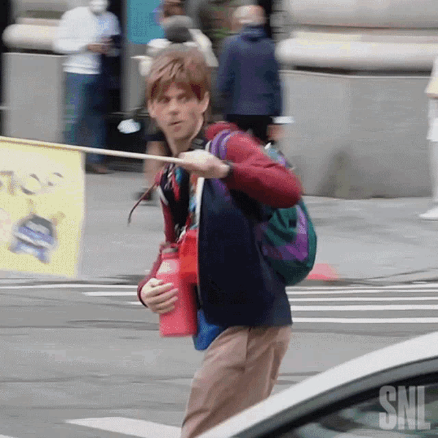 Stopping Traffic Mikey Day GIF - Stopping Traffic Mikey Day Saturday Night Live GIFs