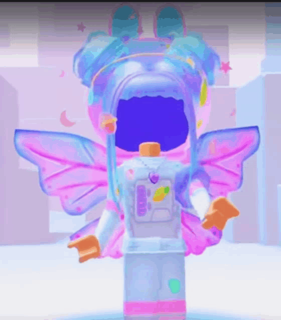 a cartoon character wearing a butterfly costume with wings