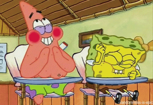 Spongebob Trying Not To Laugh GIF - Spongebob Trying Not To Laugh Patrick Star GIFs