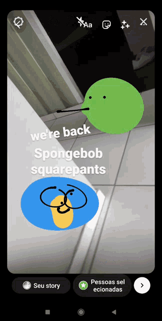 a screenshot of a spongebob squarepants story