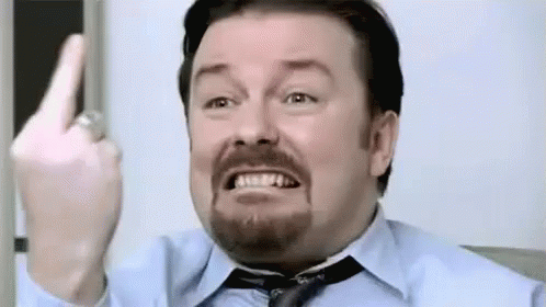 David Brent GIF - The Office Fuck You Middle Finger GIFs