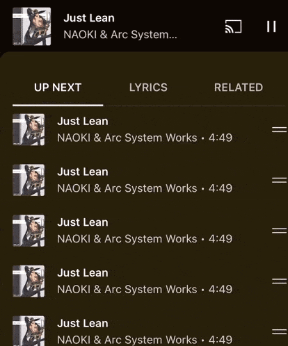 a playlist of just lean naoki & arc system