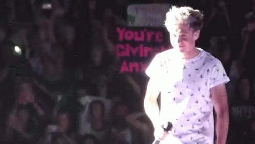 When You Catch His Attention  GIF - Niall Horan One Direction Concert GIFs