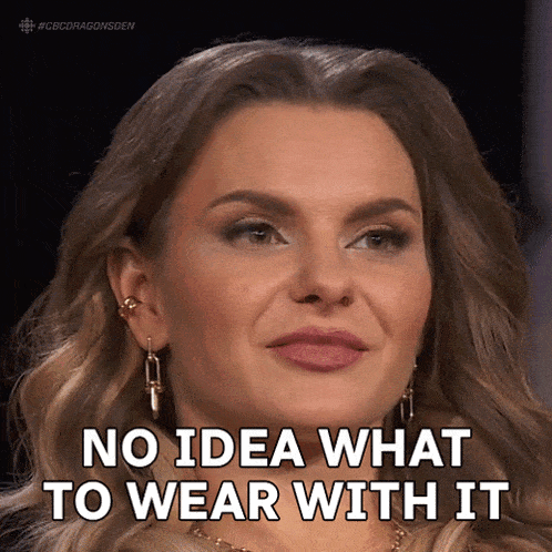 No Idea What To Wear With It Michele Romanow GIF - No Idea What To Wear With It Michele Romanow Dragons' Den GIFs