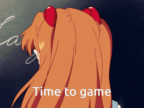 a picture of a girl with the words time to game