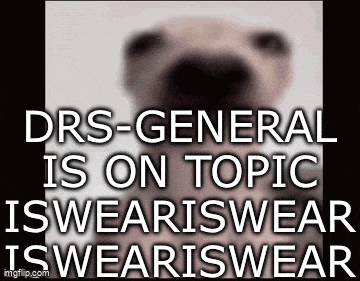 a blurred image of a dog with the words drs-general is on topic isweariswear isweariswear
