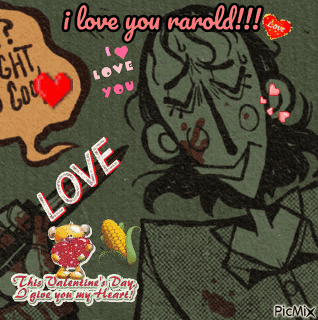 a valentine 's day greeting card with a teddy bear that says i love you