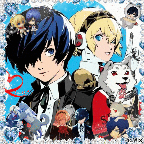 a collage of anime characters with the word picmix in the bottom right corner