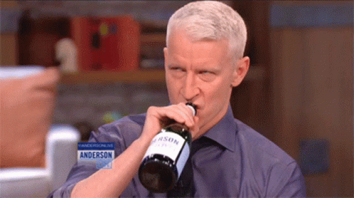 Andersoncooper Drinking GIF