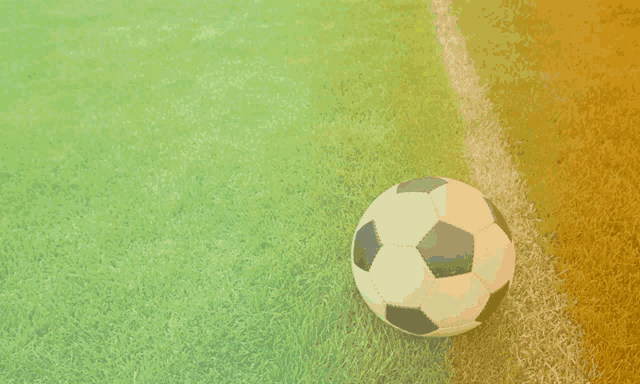 an advertisement for football / soccer scoreboards with a soccer on the field
