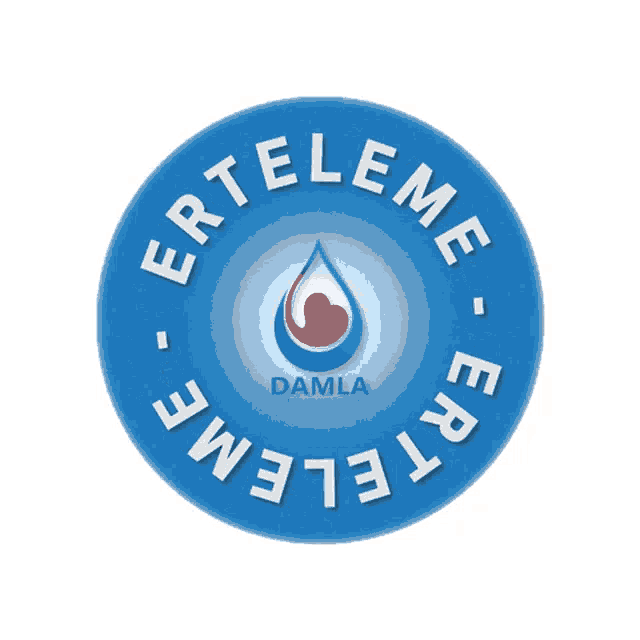 a blue circle with the words " damla " on it
