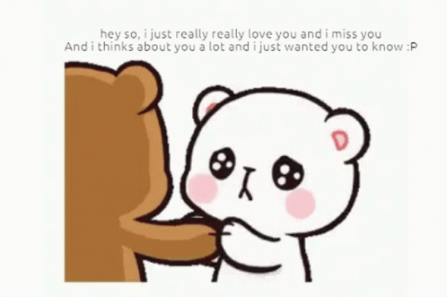 Thinks About You Olliebear GIF - Thinks About You Olliebear Really Really Love You GIFs