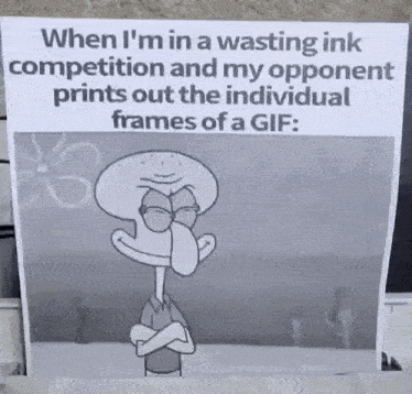 Wasting Ink Wasting Printer Ink GIF