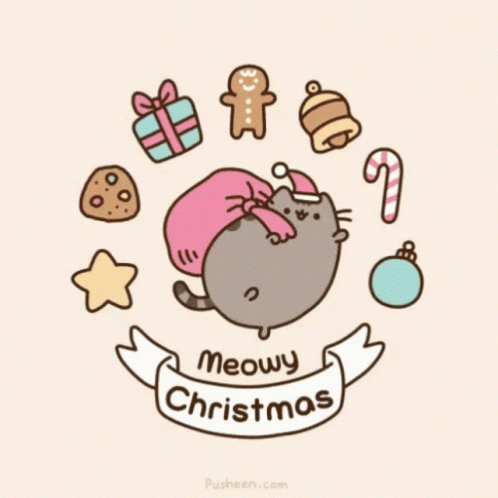 Pusheen Christmas GIF - Pusheen Christmas Kawaii Cat GIFs