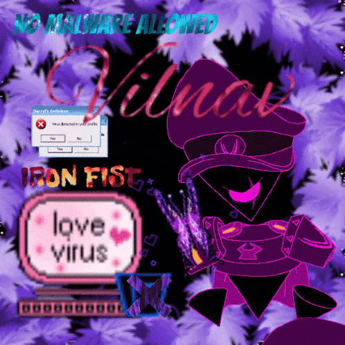 a computer screen says no malware allowed on the top